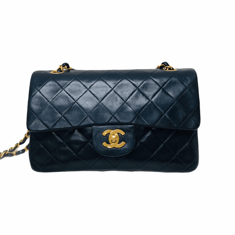 Vintage Classic Small Double Flap Bag in Black | Bag Religion