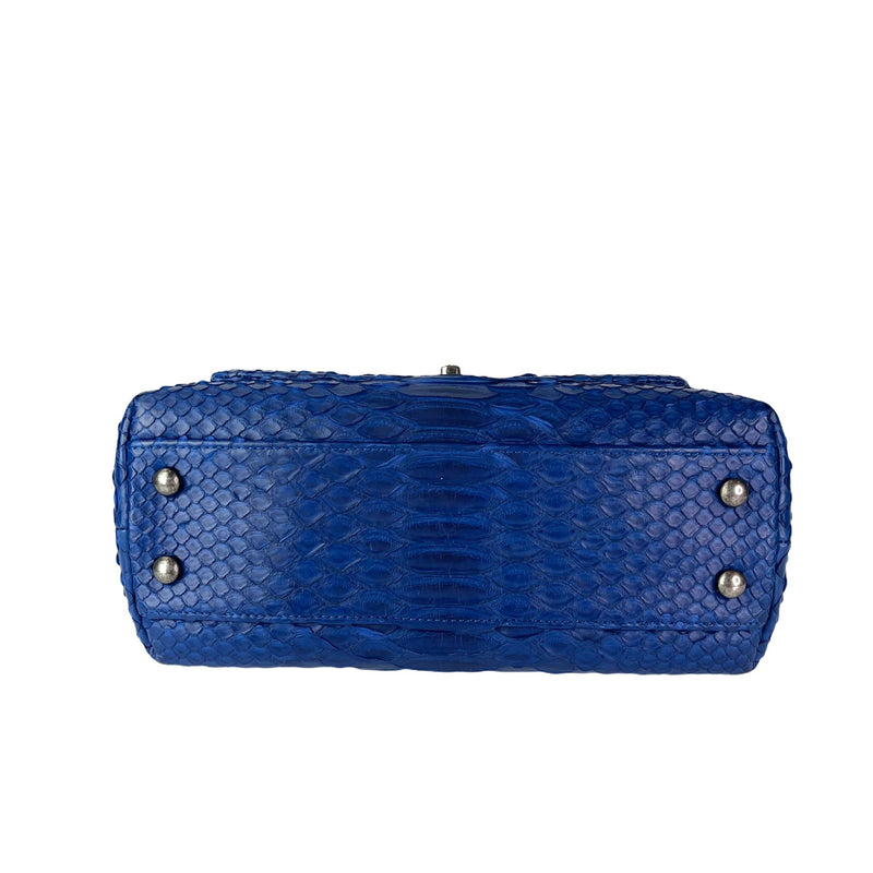 Python Coco Handle Flap Blue with RHW | Bag Religion
