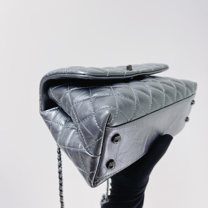 Quilted Mini Coco Handle Flap Silver RHW | Bag Religion