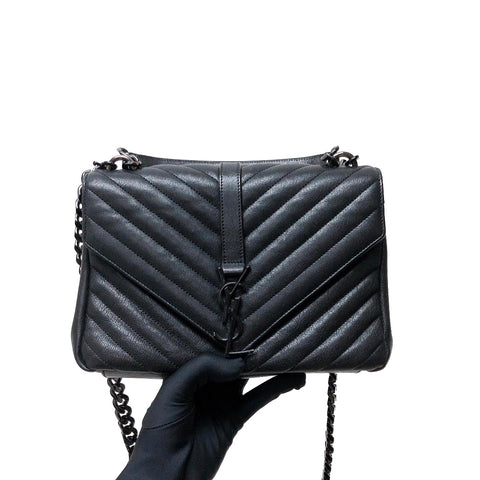 LARGE COLLEGE IN QUILTED LEATHER, Saint Laurent