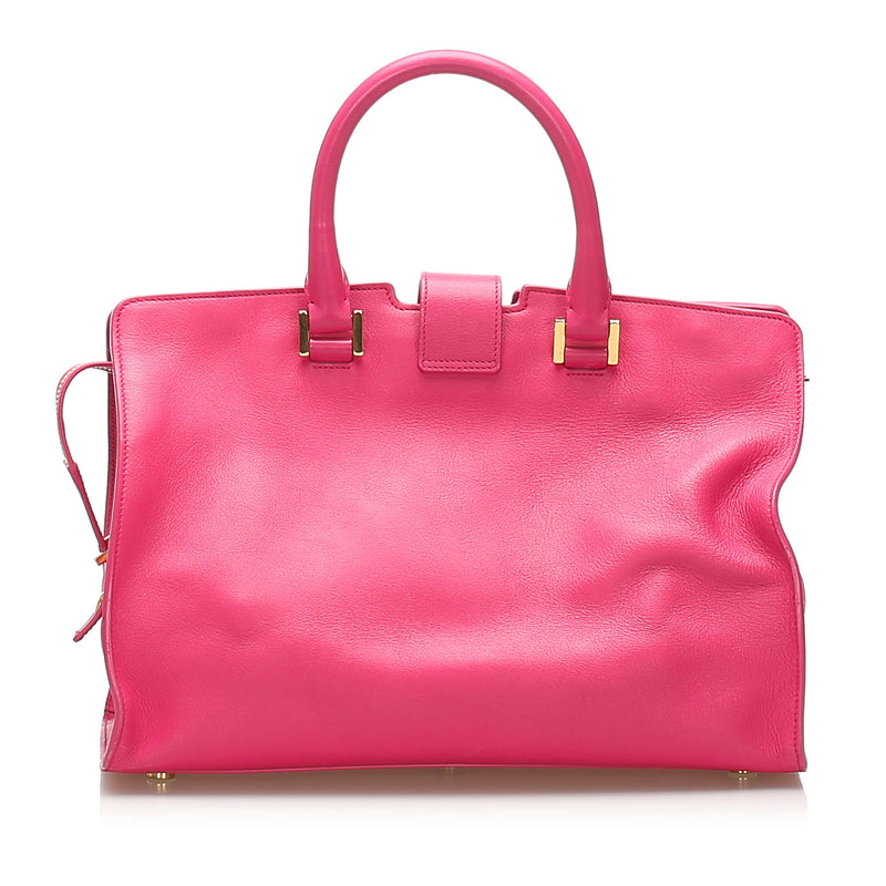 Pink YSL Monogram Cabas Leather Satchel | Bag Religion