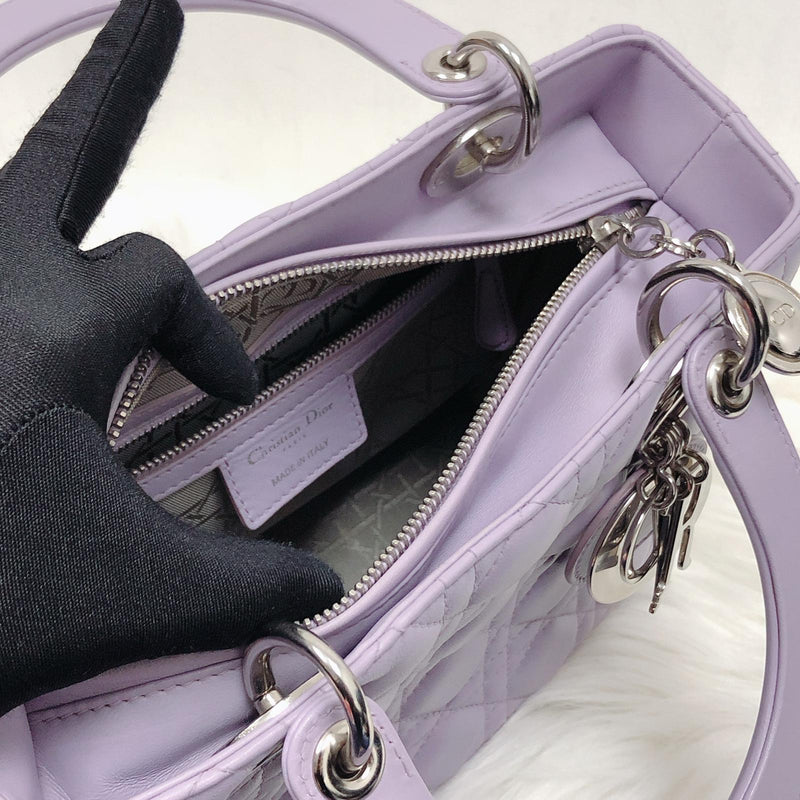 Lambskin Lady Dior Medium Bag in Lilac | Bag Religion