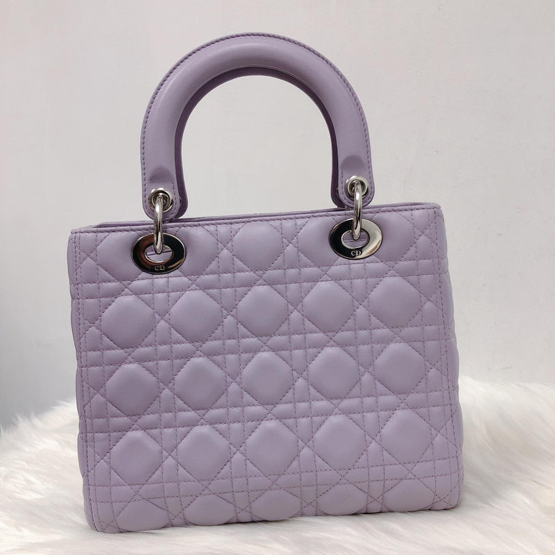 Mini Lady Dior Bag Purple Cannage Lambskin  DIOR US