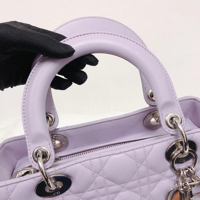 Lambskin Lady Dior Medium Bag in Lilac | Bag Religion