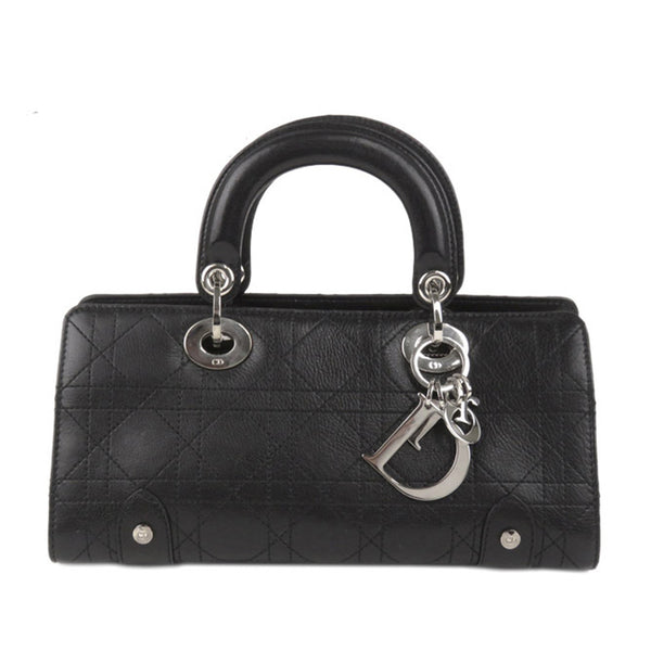 Cannage Lady Dior East West Leather Handbag Black | Bag Religion