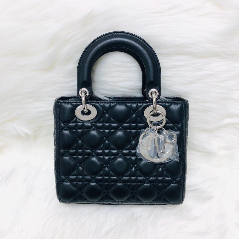 Cannage Lambskin Lucky Badges My Lady Dior Black | Bag Religion
