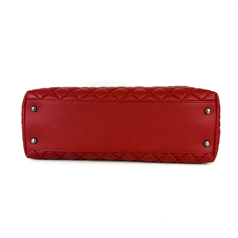 Medium Coco Handle Red Caviar RHW | Bag Religion