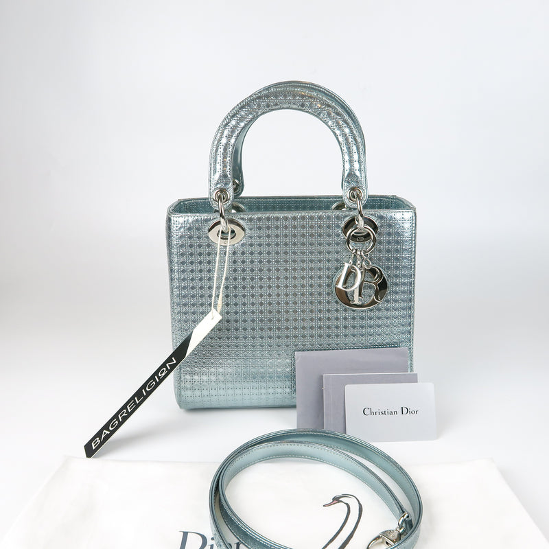 Lady Dior Micro Bag Cloud Blue Cannage Lambskin  DIOR