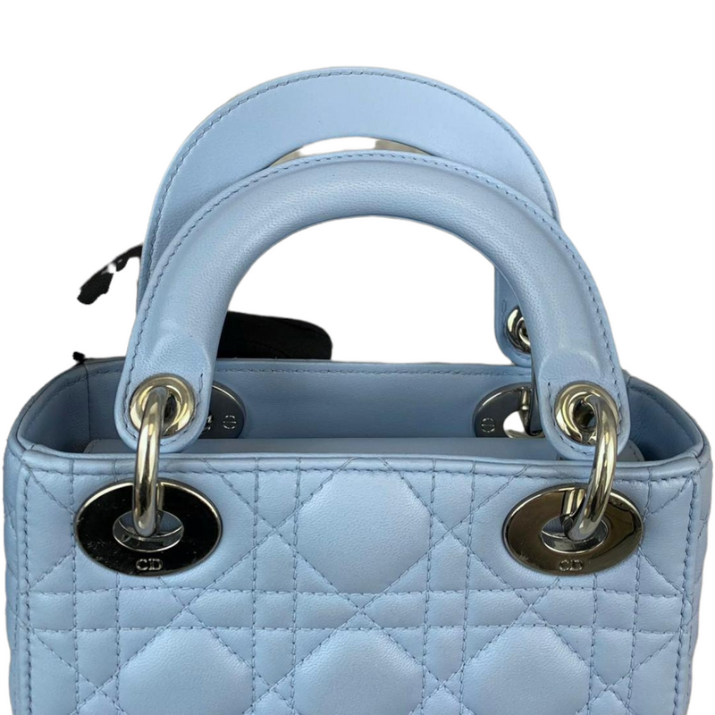 Christian DiorLady Dior Large In Baby Blue Lambskin SHWSALEMILAN CLASSIC  Luxury Trade Company Since 2007
