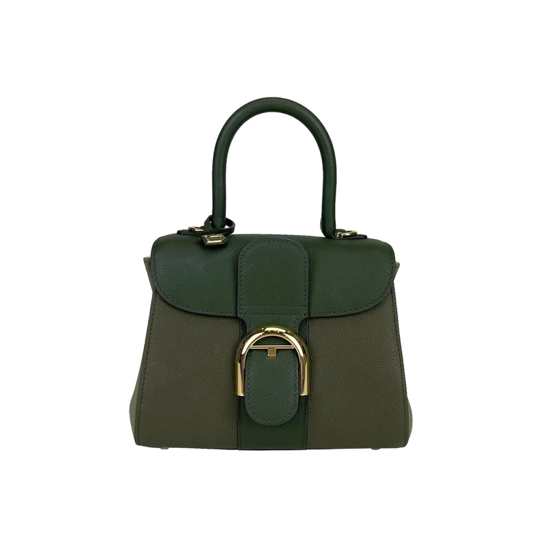 Brillant Mini Tri-colour Sellier Bag in Green with GHW | Bag Religion