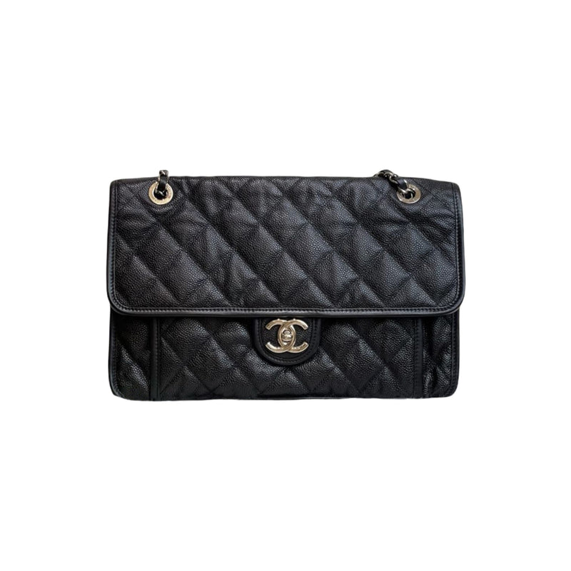 French Riviera Flap Caviar Black SHW | Bag Religion