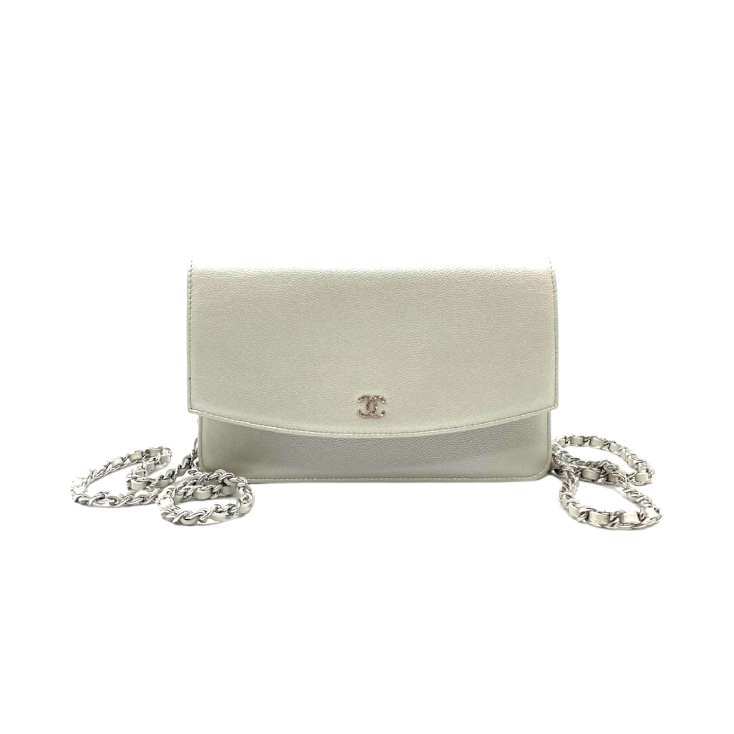 Wallet on chain timelessclassique leather crossbody bag Chanel White in  Leather  15323836