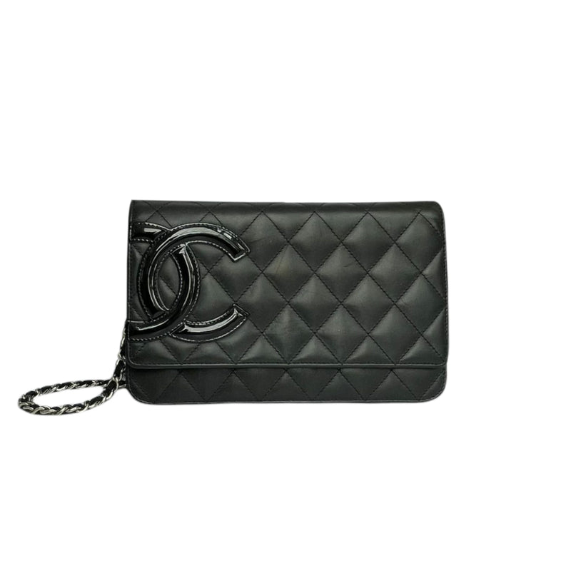 portefeuille chanel cambon cuir matelasse noir