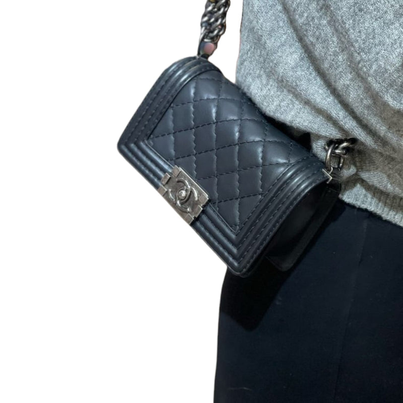 Chanel Classic Medium Boy Bag in Lambskin Black  LuxuryPromise