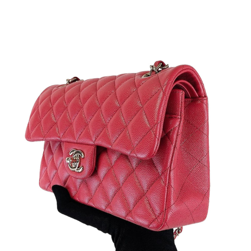 Small Classic Double Flap Caviar Red GHW | Bag Religion