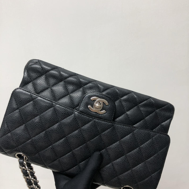 Classic Double Flap Caviar M/L in Black SHW | Bag Religion