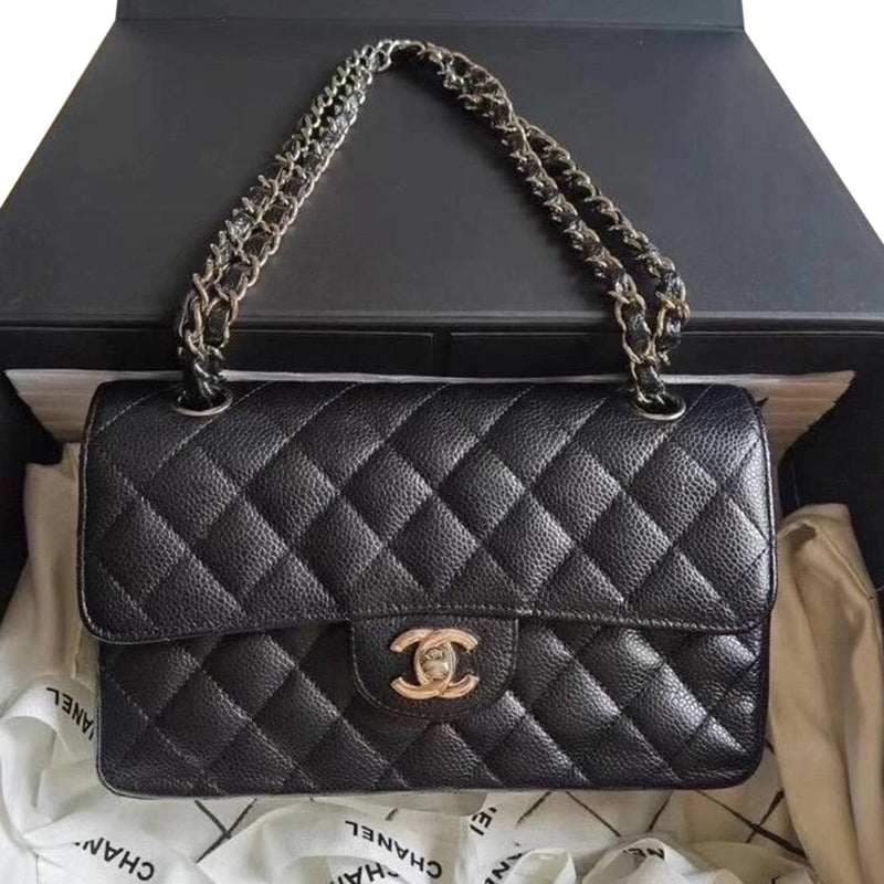 Túi Chanel Classic Handbag Lambskin White Gold Like Authentic