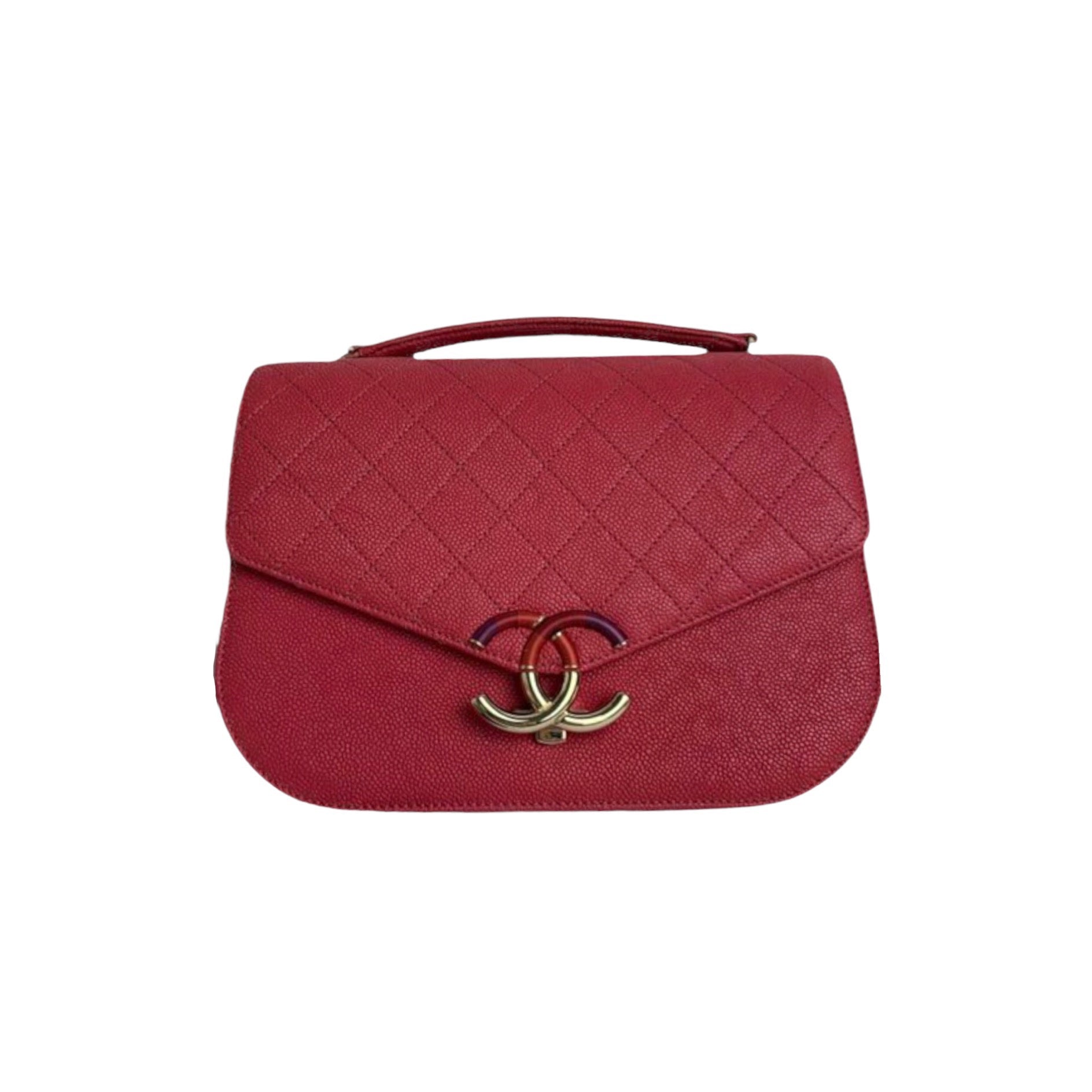 Coco Cuba CC Flap Caviar Leather Red GHW | Bag Religion