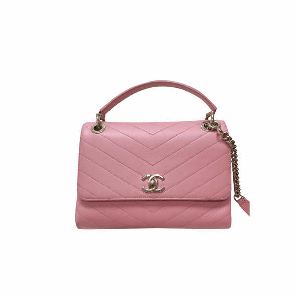 Calfskin Chevron Chic Top Handle Bag Small | Bag Religion