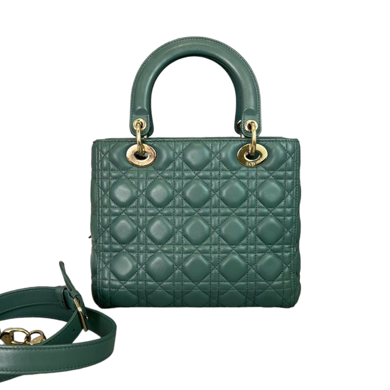 Medium Lady Dior Bag  Pine Green Patent Cannage Calfskin  Dior Couture UAE
