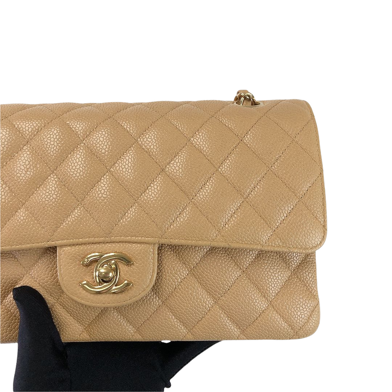 Chanel Beige Clair Classic Medium  Designer WishBags