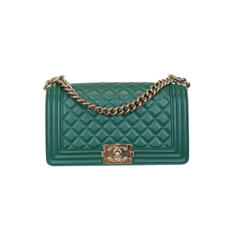 Chanel Dark Green Medium Boy Bag With Handle Worlds Best   xn90absbknhbvgexnp1ai443