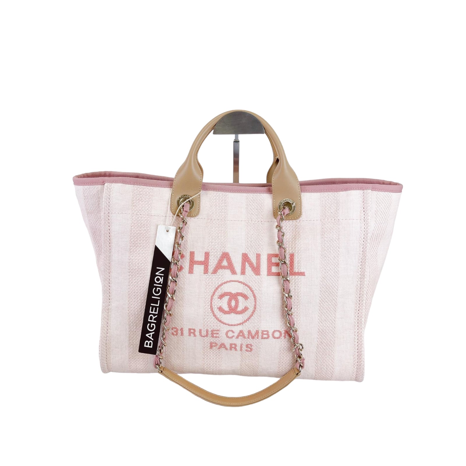 Medium Deauville Tote Mixed Fibers Pink SHW | Bag Religion