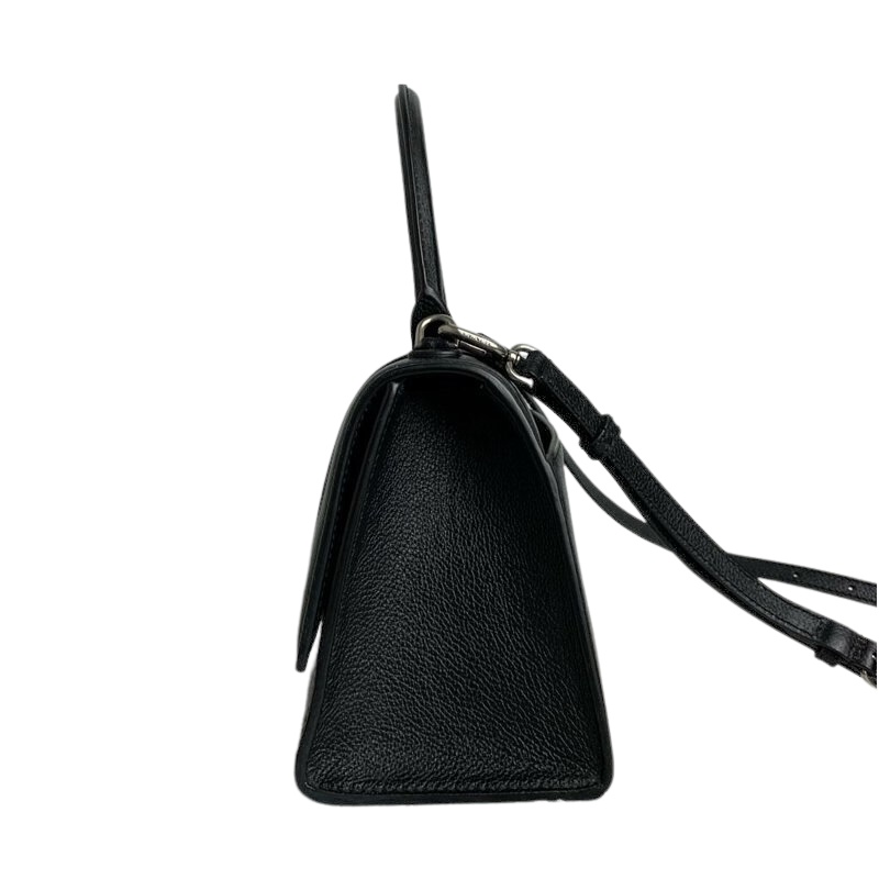 Hourglass Small Grained Leather Black RHW | Bag Religion