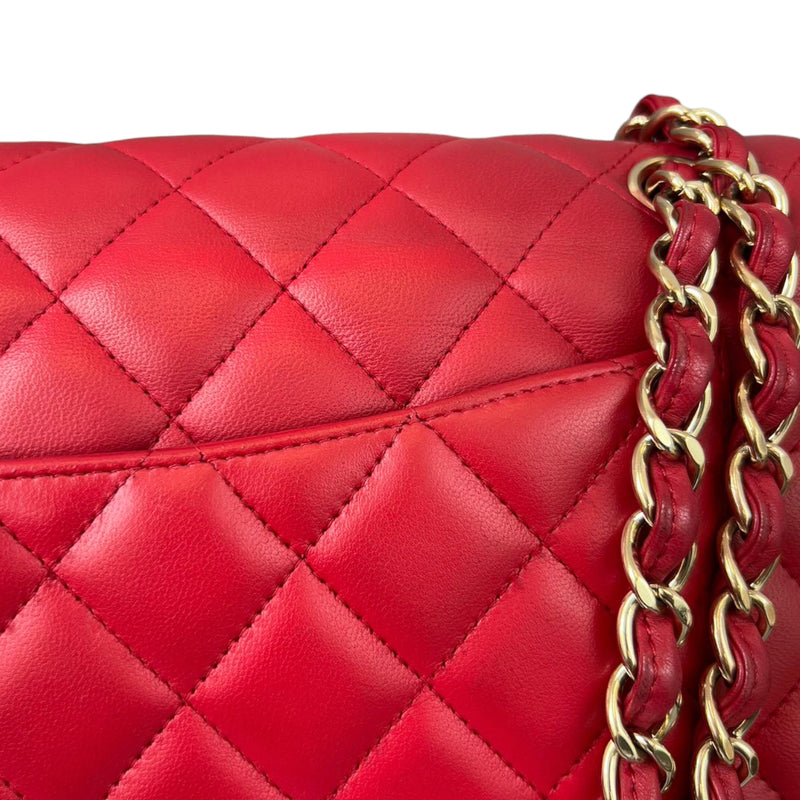 Chanel Red Lambskin Medium Classic Double Flap Bag  myGemma  Item 132025