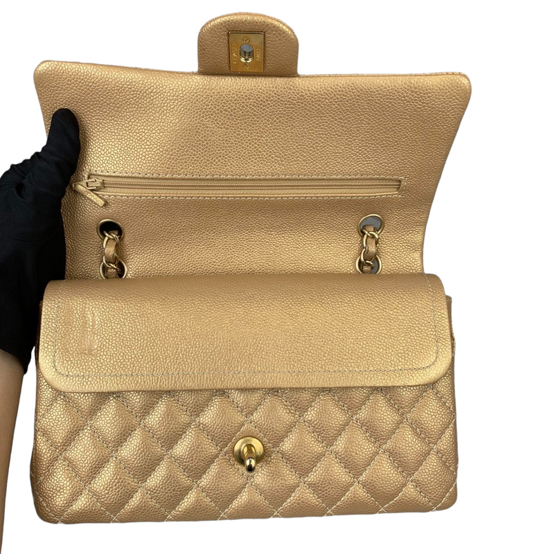 Classic Medium Flap Caviar Gold GHW | Bag Religion