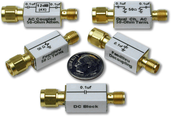 Dual Channel AC-Coupled 50 Ohm Termination, SMA M/F – Pulse Research Lab