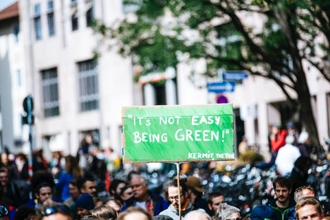 it's not easy being green, protest