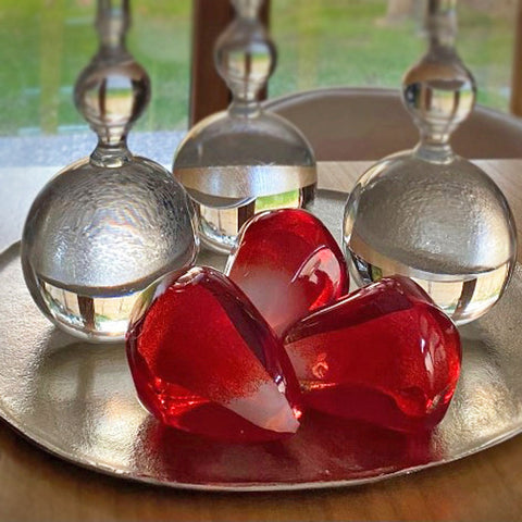 Ev aksesuari biblo nar taneleri_Home accessory glass pomegranate seeds