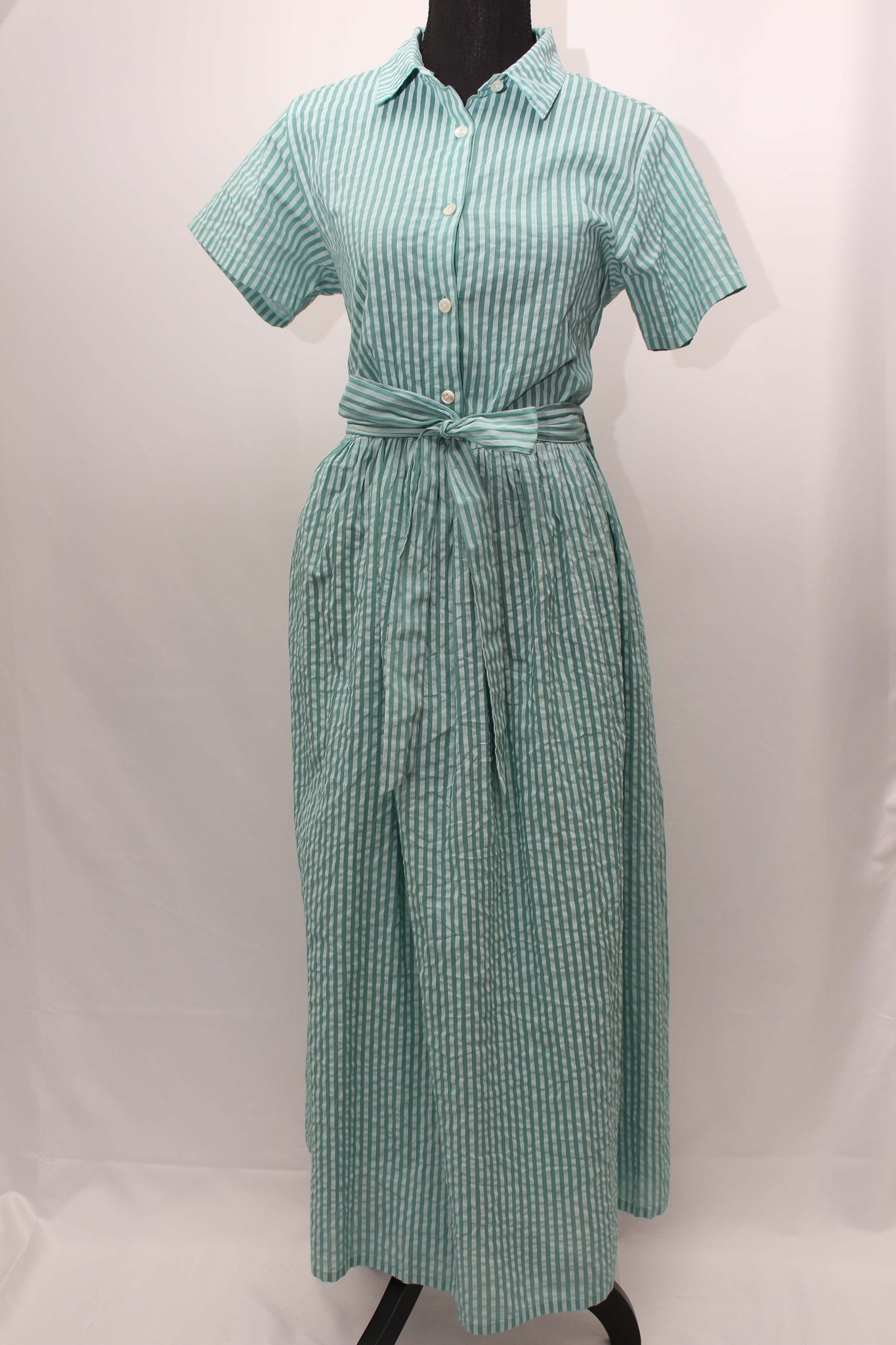 Siege Green Striped Long Dress – Coraliz Bowtique