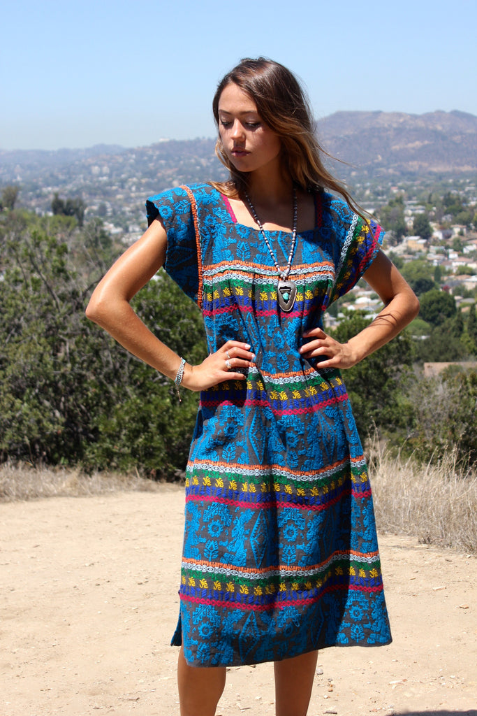 Handwoven Aztec Vintage Dress 1970s – Honeywood