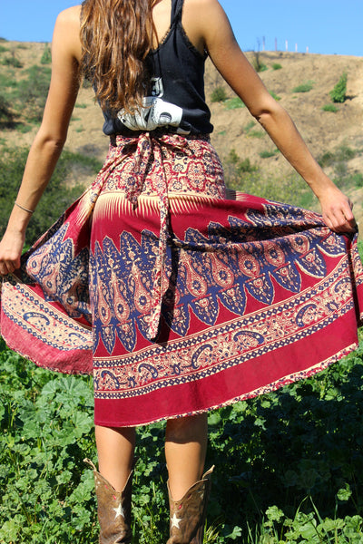1970s Indian Block Print Wrap Skirt – Honeywood
