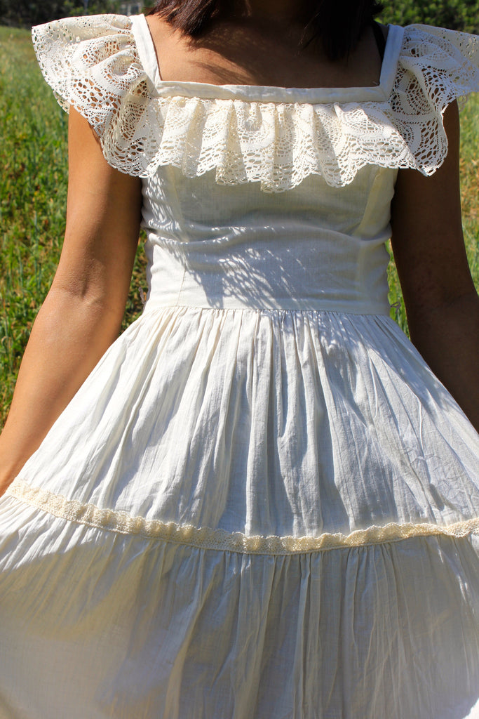 Prairie Chic 1970s Wedding Dress Maxi – Honeywood