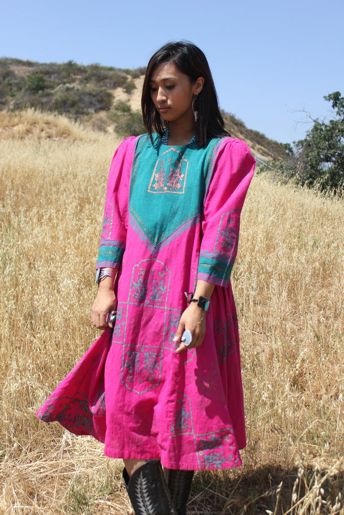 *SALE* Vintage 1970s Indian Block Print Dress – Honeywood