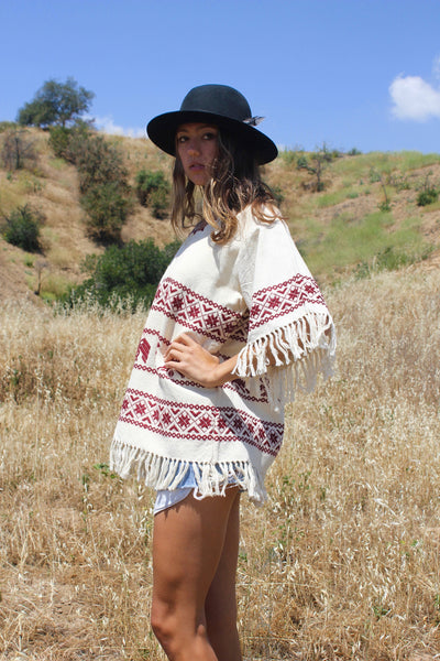 Vintage Handwoven Mexican Tunic Blouse – Honeywood