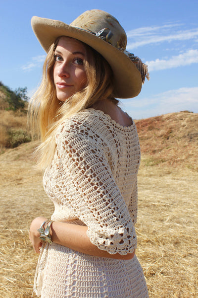Exquisite Antique Bohemian Crochet Maxi Dress – Honeywood