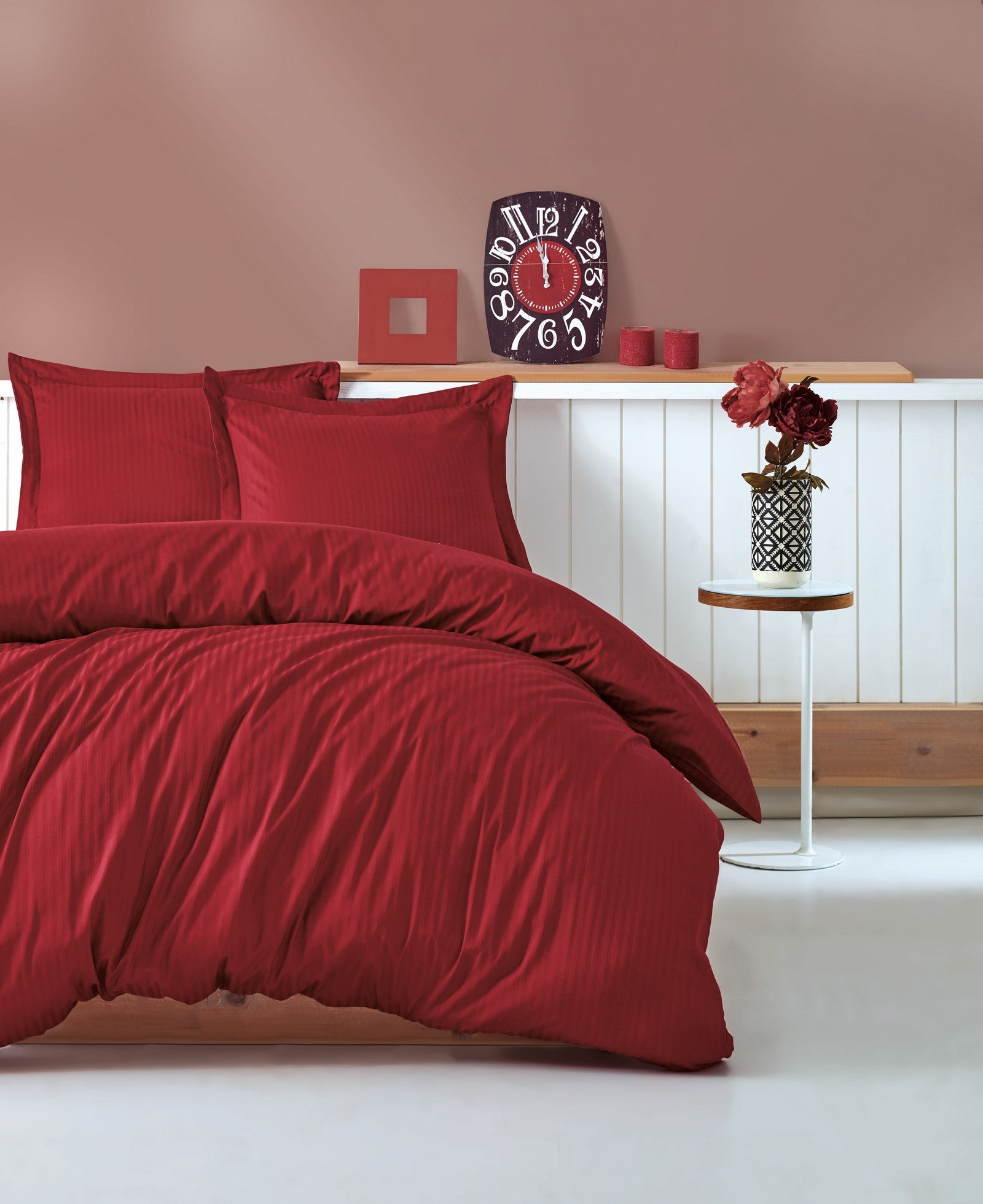 Set Lenjerie de pat double Red Bed, 200 x 220 cm