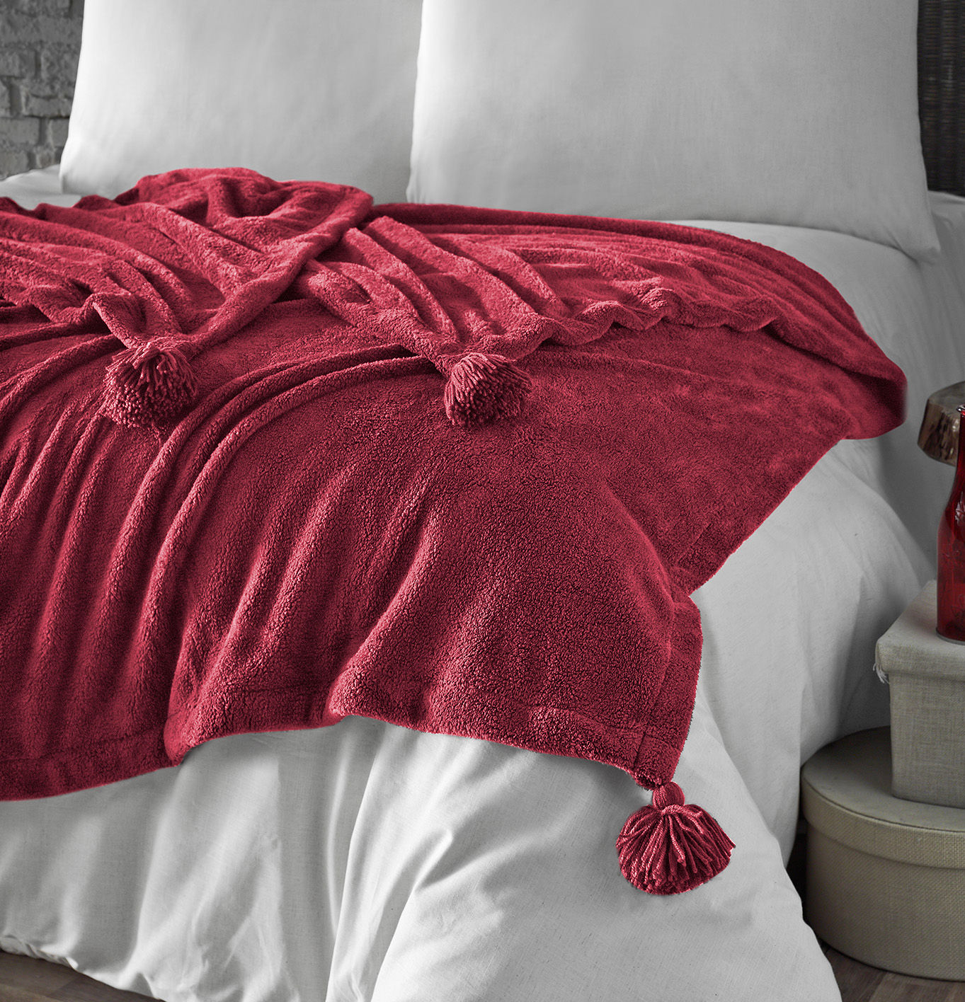 Pătură Puff Red, 160 x 200 cm