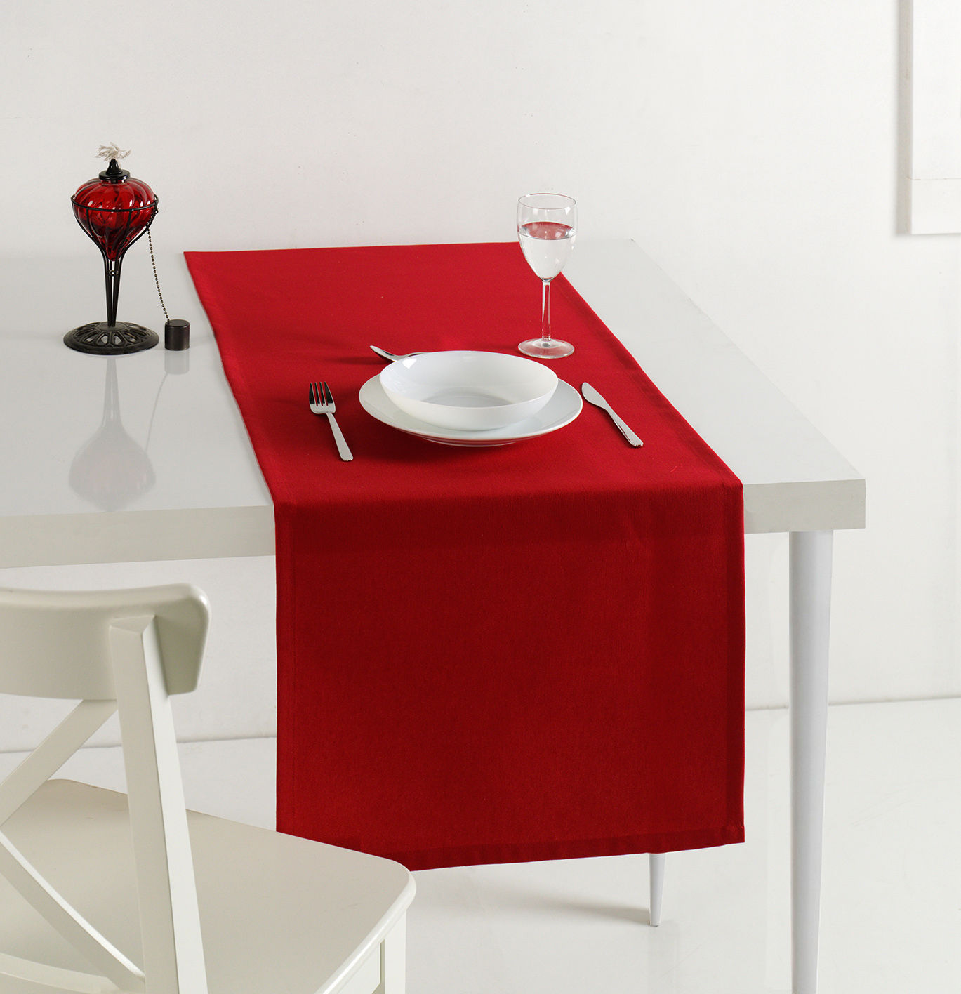 Traversă de masă Roma, Roșu, 170x50 cm