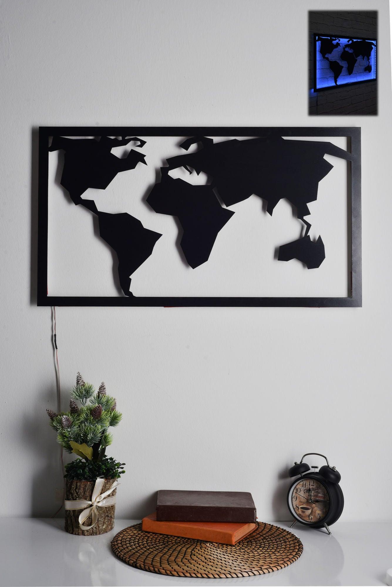 Iluminat decorativ LED World Map 2, 71 x 40 cm