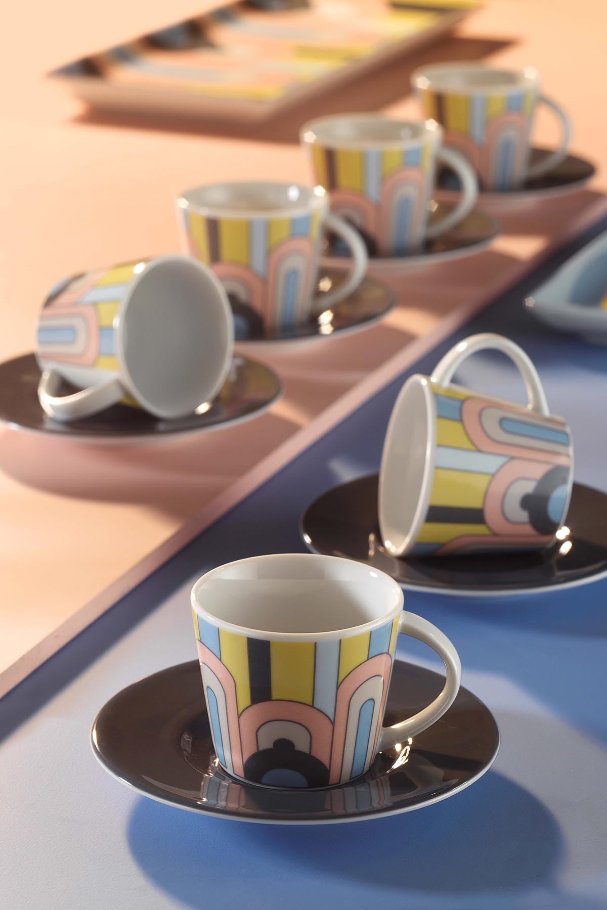 Set cești de cafea, Multicolor, 6x5x6 cm
