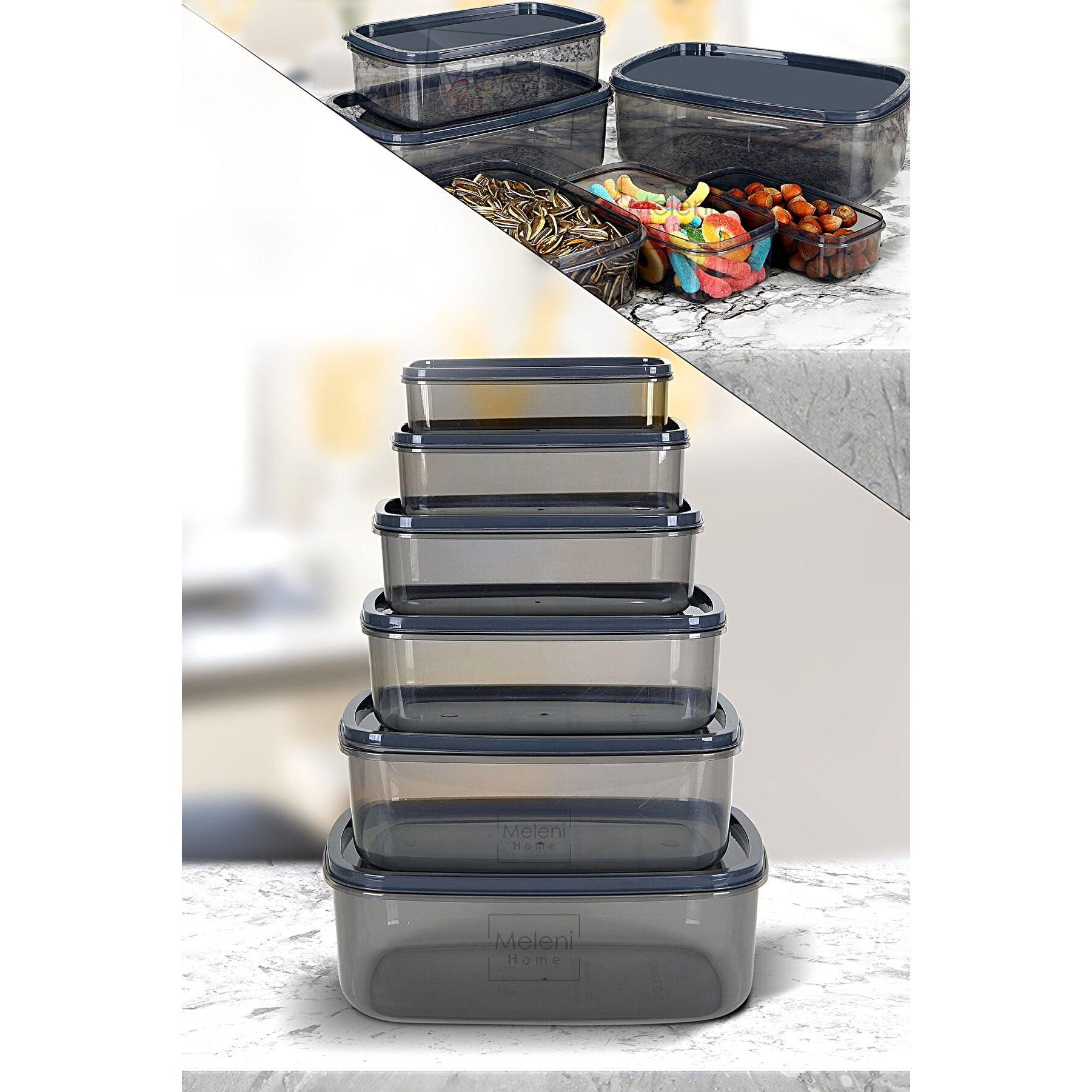 Set cutie de depozitare Storage Box Set Sweet - Anthracite, Gri, 34x18x34 cm