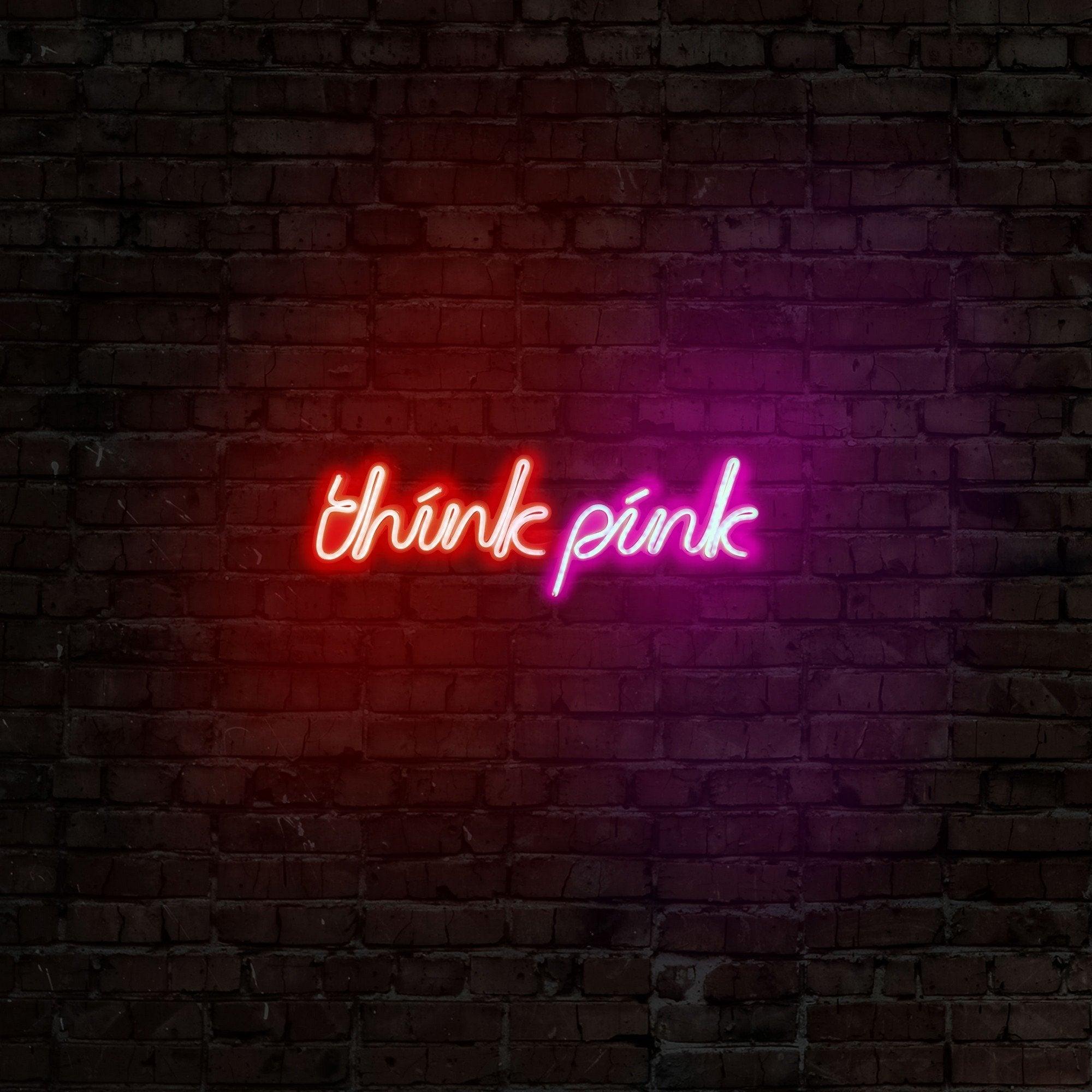 Aplica de Perete Neon Think Pink