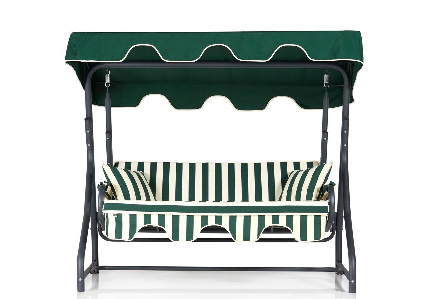 Balansoar de gradina cu 3 locuri Azra, Verde, 200 x 165 x 110 cm