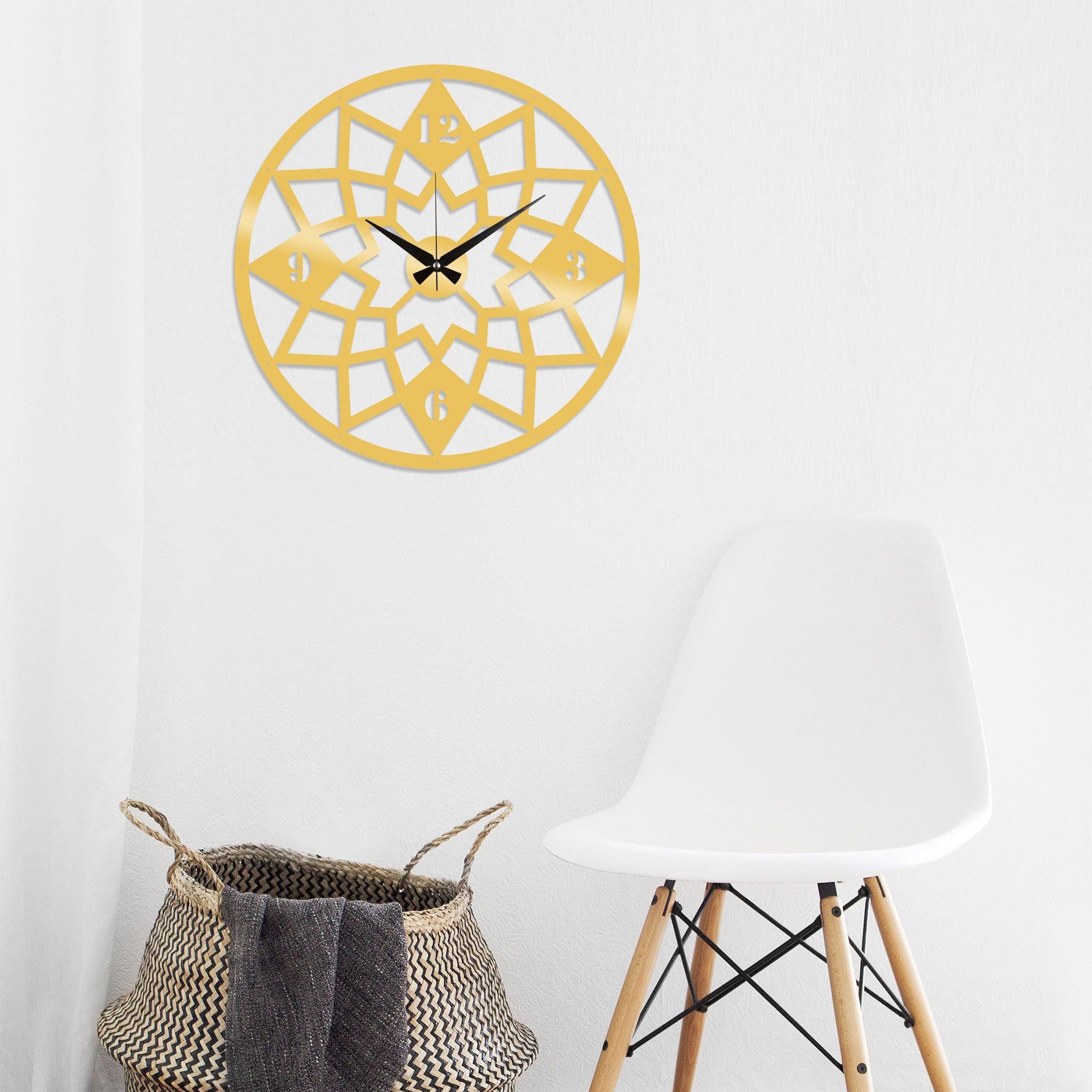 Ceas de perete Metal Wall Clock 19, Negru, 48x1x48 cm