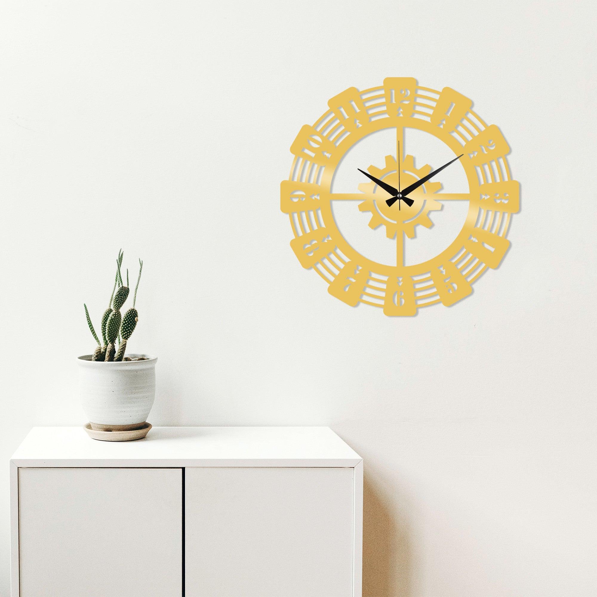 Ceas de perete Metal Wall Clock 22, Cupru, 48x1x48 cm